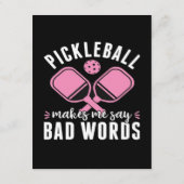 Pickleball Player Pickleball Makes Me Say Bad エンクロージャーカード (裏面)