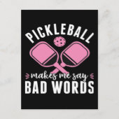 Pickleball Player Pickleball Makes Me Say Bad エンクロージャーカード (正面)