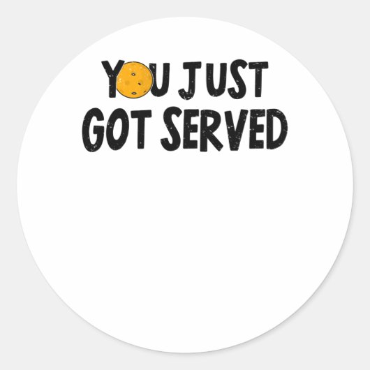 Pickleball Player Pickleball Saying Funny Hobby ラウンドシール (正面)