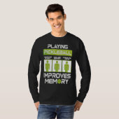Pickleball Player Playing Pickleball Improves Memo Tシャツ (正面フル)