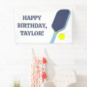 Pickleball Players Custom Message Birthday 横断幕 (インサイチュ)