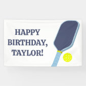 Pickleball Players Custom Message Birthday 横断幕 (横)