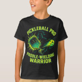 Pickleball Pro: Paddle Wielding Warrior Tシャツ (正面)