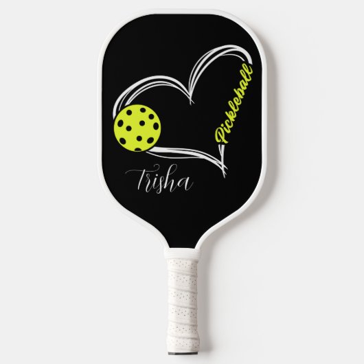 Pickleball Pulse — Love Every Rally Personalized ピックルボールラケット (正面)