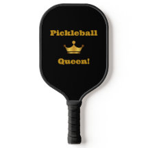 Pickleball Queenブラック/金ゴールドパドル – パーソナライズ