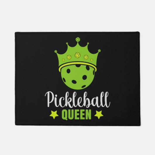 Pickleball Queen Funny Pickle Ball Queen  ドアマット (正面)