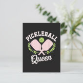 Pickleball Queen Funny Pickleball Player ポストカード (スタンド正面)