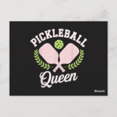Pickleball Queen Funny Pickleball Player ポストカード (裏面)