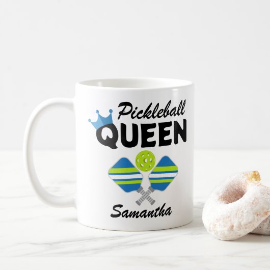 Pickleball Queen Pickleball Coffee Mug コーヒーマグカップ (ドーナツ)