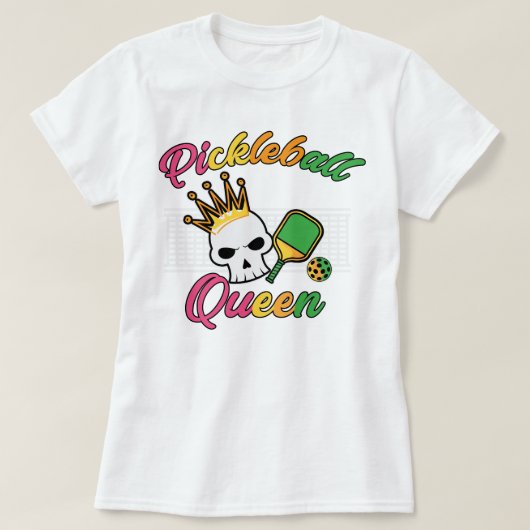 Pickleball Queen T-Shirt Tシャツ (デザイン正面)