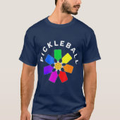 Pickleball Rainbow Design Tシャツ (正面)