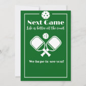 Pickleball Retirement Life is better at the Court 招待状 (裏面)