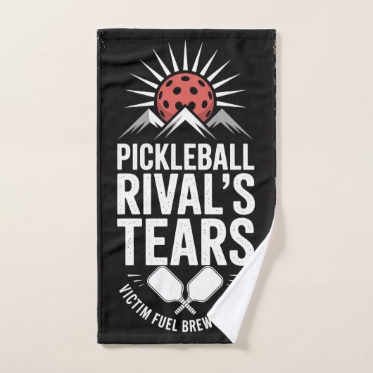 Pickleball Rival's Tears Funny Graphic ハンドタオル (ハンドタオル)