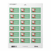 Pickleball🎅 Santaのアドレスまたはリターン ラベル (フルシート)