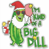 Pickleball Santa Big Dill シール (正面)