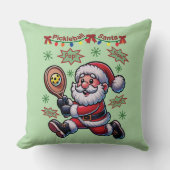 Pickleball Santa Claus Christmas クッション (正面)