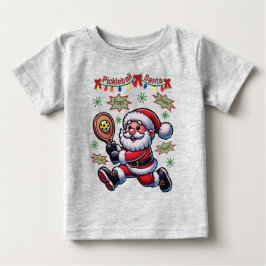 Pickleball Santa Claus Christmas ベビーTシャツ