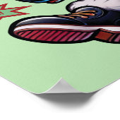 Pickleball Santa Claus Christmas ポスター (角)