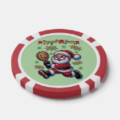 Pickleball Santa Claus Christmas ポーカーチップ (シングル)