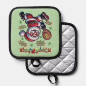 Pickleball Santa Claus Christmas 鍋敷き (正面/裏面)