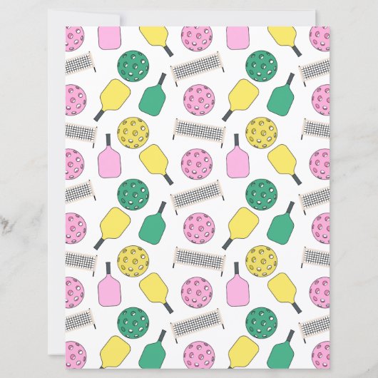 Pickleball Scrapbook Paper (裏面)