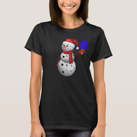 Pickleball Snowman Tシャツ (正面)