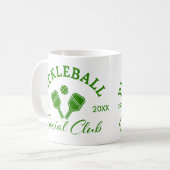 Pickleball Social Club Mug Custom EST Year コーヒーマグカップ (正面左)