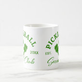 Pickleball Social Club Mug Custom EST Year コーヒーマグカップ (中央)