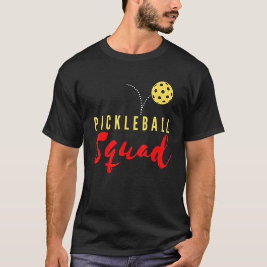 Pickleball Squad Paddleball Crew Lover Team Softba Tシャツ (正面)