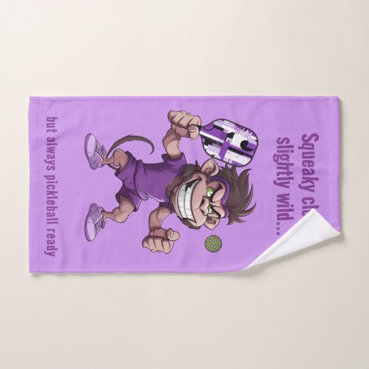 Pickleball SQUEAKY CLEAN, SLIGHTLY WILD ハンドタオル (ハンドタオル)