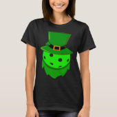 Pickleball St Patricks Day Shamrock Leprechaun Hat Tシャツ (正面)