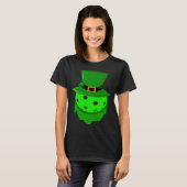 Pickleball St Patricks Day Shamrock Leprechaun Hat Tシャツ (正面フル)