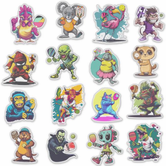 Pickleball Sticker sheet シール (正面)