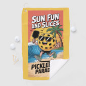 Pickleball Sun Fun And Slices Funny Vacation ゴルフタオル (インサイチュ)