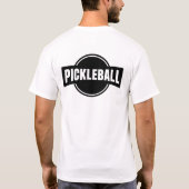 Pickleball  t-shirt design black and white tシャツ (裏面)