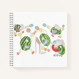 Pickleball Team crazy cartoon group ノートブック