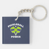 Pickleball Team Custom キーホルダー (裏面)