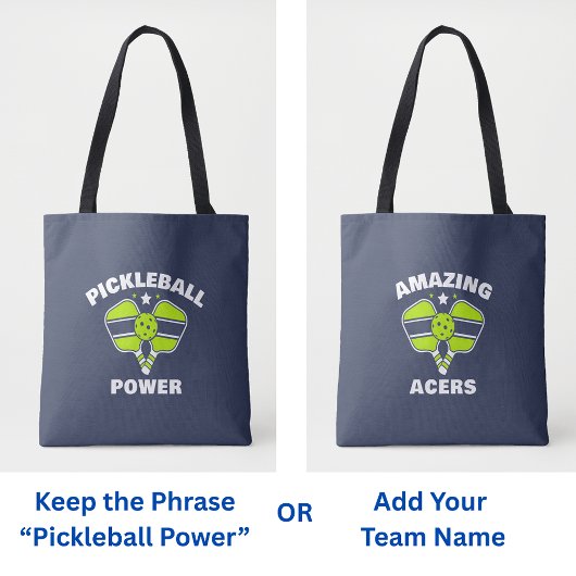 Pickleball Team Name Custom  トートバッグ
