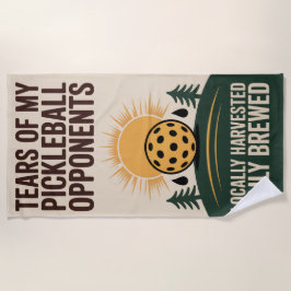 Pickleball Tears Opponents Daily Brewed ビーチタオル