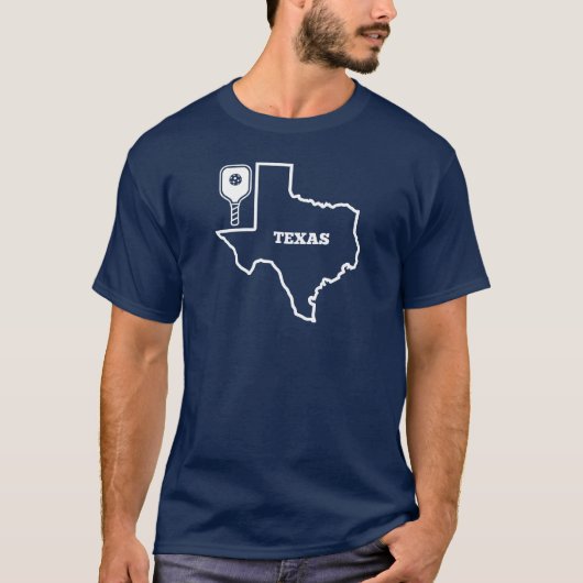 Pickleball Texas Map Tシャツ (正面)