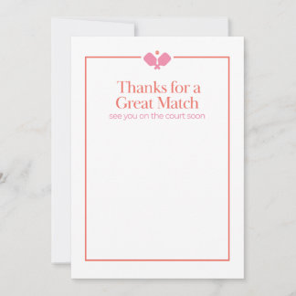 Pickleball Thank You Card | Great Match サンキューカード