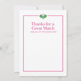 Pickleball Thank You Card | Great Match サンキューカード