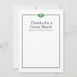 Pickleball Thank You Card | Navy Green サンキューカード