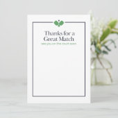 Pickleball Thank You Card | Navy Green サンキューカード (スタンド正面)