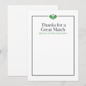 Pickleball Thank You Card | Navy Green サンキューカード (正面/裏面)