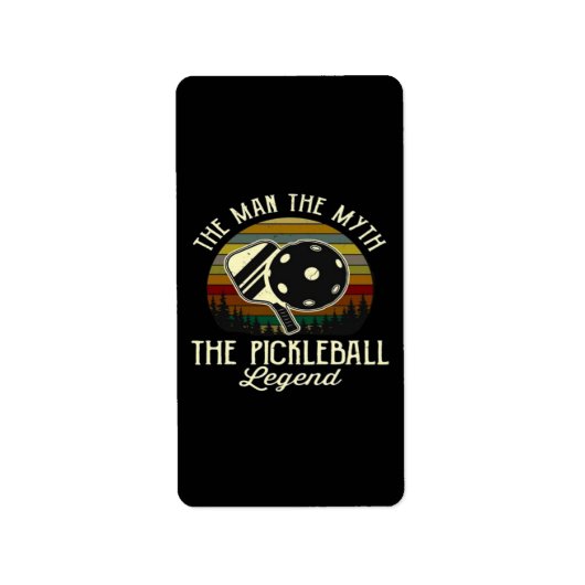 Pickleball- The Man, The Myth, The Legend  ラベル (正面)