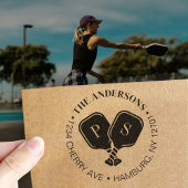 Pickleball The Perfect Match Name Return Address ラバースタンプ
