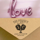 Pickleball The Perfect Match Wedding Save the Date セルフインキングスタンプ