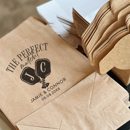 Pickleball The Perfect Match Wedding Save the Date ラバースタンプ