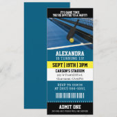 Pickleball Ticket Birthday 招待状 (正面/裏面)